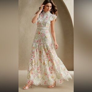 Floral Lace Maxi Dress